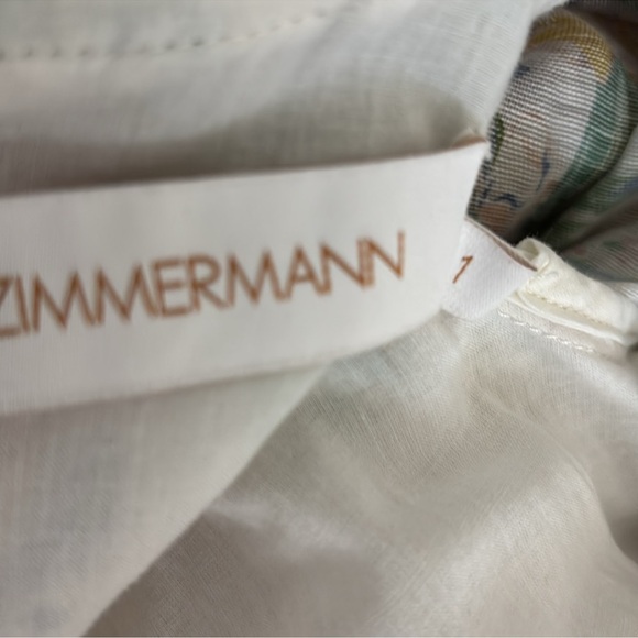 Like new zimmermann linen silk floral dress - Picture 9 of 9